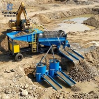 Портативная установка для промывки золота производительностью 100-150 т/ч, простое обслуживание, эффективное извлечение мелкого золота, низкий процент отказов для длительной непрерывной работы
