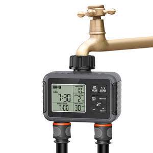 Temporizador de riego de jardín de 2 salidas Temporizador Controlador de riego de goteo automático Válvula de agua Jardín inteligente Wateri automático - Product Image 1