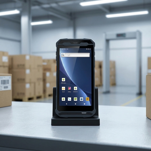 Industrial Rugged Handheld PDA Android 14.0 5.5 Inch LF RFID 125KHz 134.2KHz Fingerprint Terminal Reader with Barcode Scanner