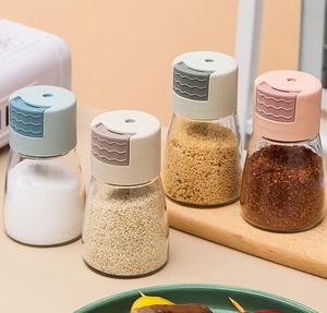 Hot Selling Press Type Control Quantitative Tank Kitchen Glass <b>Bottle</b> Salt Pepper Seasoning Jar Spice <b>Shaker</b> - Product Image 4