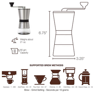 Molinillo <span class=keywords><strong>de</strong></span> Café Manual con ajuste ajustable, fresa cónica y amoladora <span class=keywords><strong>de</strong></span> café <span class=keywords><strong>de</strong></span> grano completo <span class=keywords><strong>de</strong></span> acero inoxidable cepillado - Product Image 2