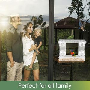 Pengumpan Burung Jendela Luar Ruangan, Terpasang di Jendela, Transparan, untuk Burung Kolibri dan Burung Liar, dengan Suction Cup Kuat, Bahan Plastik - Product Image 2