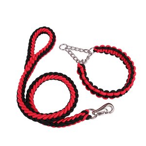 Conjunto de correa reflectante ajustable de nailon y poliéster para adiestramiento de perros <span class=keywords><strong>Collar</strong></span> redondo transpirable duradero personalizado de fábrica suave para perros - Product Image 2