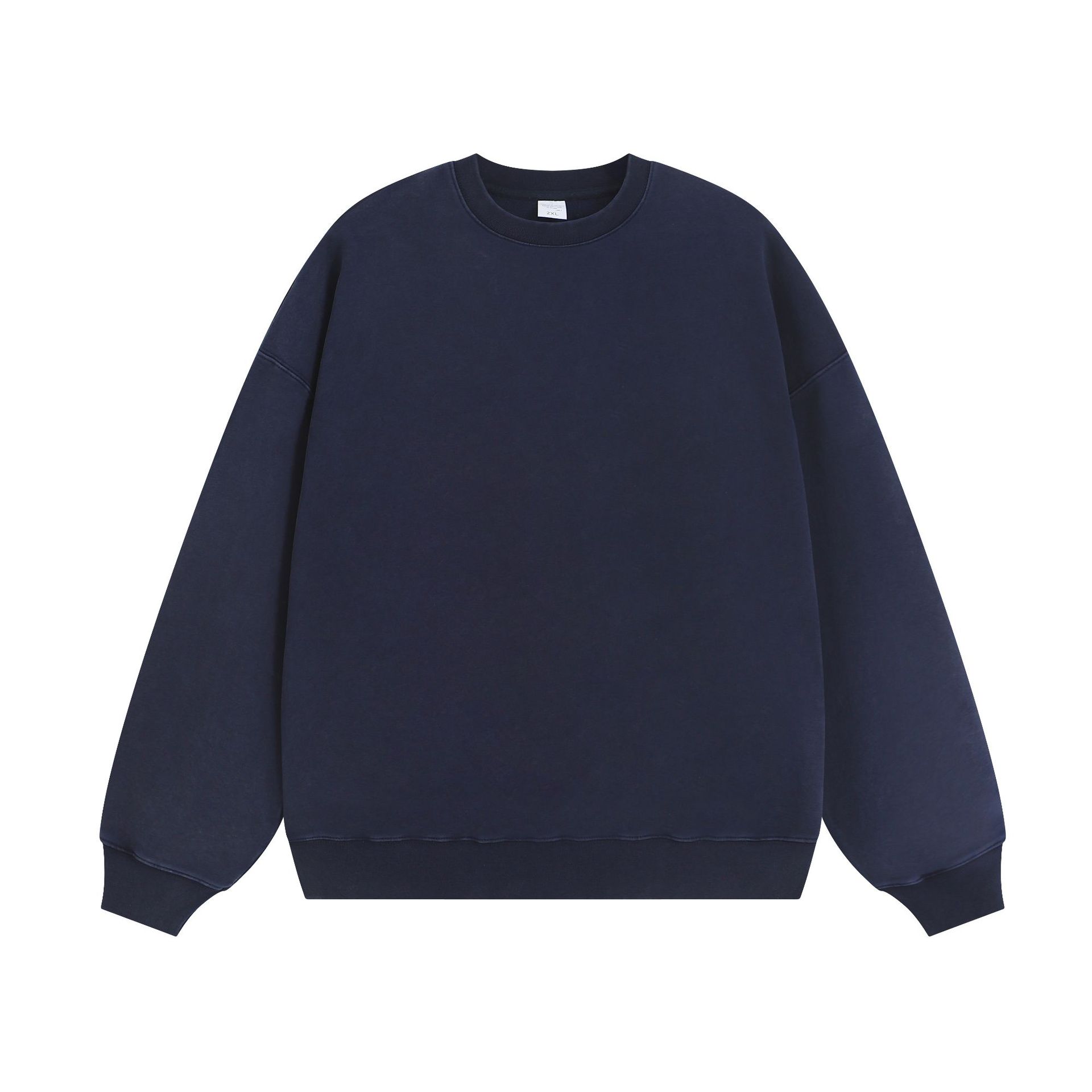 เสื้อคอกลมสีน้ำเงินเข้ม