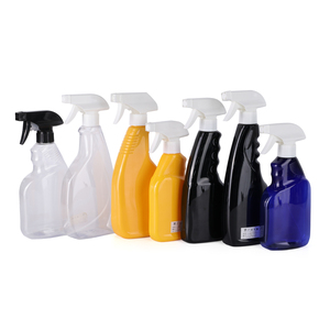 <span class=keywords><strong>500ml</strong></span> 650ml 750ml Amarillo Negro Rojo Color PET Plástico Gatillo Spray Botellas para productos domésticos - Product Image 5