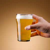 Verres à bière transparents personnalisés avec logo, verres à bière surdimensionnés pour la bière artisanale, verres à boire sans plomb pour restaurant