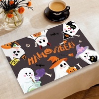 Nouveau Set de Table Noir Halloween Prix Usine, Dessous de Plat et Napperons Anti-Brûlure et Anti-Graisse pour une Ambiance Festive à la Maison