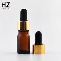Leere 5ml 10ml 15ml 30ml 50ml 100ml Runde Mattierte Tropfflasche aus Glas mit Silber-Gold-Tropfverschluss für Hautpflege