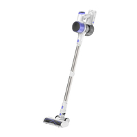 Aspirateur sans fil cyclonique puissant 30 kPa, humide/sec, anti-emmêlement, grand bac à poussière, filtre lavable, USB, manuel, sans sac, lumière verte