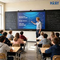 Интерактивная панель HRAY 86 дюймов с длительным сроком службы (30000 часов), встроенной библиотекой образовательных ресурсов для международных школ, OEM/ODM
