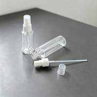 Bouteilles de voyage en plastique PET transparent personnalisables avec logo, 30 ml, 50 ml, 60 ml, vides, pour cosmétiques, alcool, parfum, vaporisateur fin, pompe