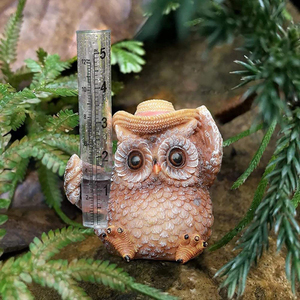 Owl mưa Đo Nhựa vườn bức tượng thủy tinh ống điêu khắc sân Patio bãi cỏ đồ trang trí - Product Image 2