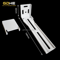 Support mural double face pour tringle à rideau, support pliable en S pour rideau, accessoires de fixation, 16 cm de long