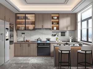 Allure Custom China Design Lacquer Smart Kitchen Gabinetes Juegos completos Listo para montar Gabinetes de cocina modernos - Product Image 5