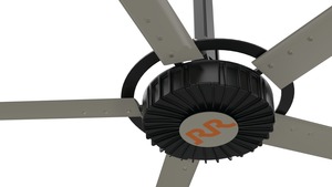 พัดลม HVLS โครงสร้างโลหะ มอเตอร์ AC ความเร็วต่ำ ปริมาณลมสูง (8 ฟุต ถึง 27 ฟุต) สำหรับใช้งานเชิงพาณิชย์และอุตสาหกรรม - Product Image 3