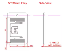 Étiquette RFID UHF M730 certifiée ARC, 860-960 MHz, longue portée, autocollante, passive, pour la lutte contre le vol et la gestion des stocks