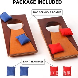 Jeu de lancer de sacs de farine en bois Corn Hole, jeu amusant pour l'intérieur et l'extérieur, interactif parent-enfant - Product Image 3