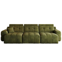 Sofá Cama Eléctrico Convertible Moderno Lawrence de Tela Chenille, Sofá Deslizante Reclinable Extensible para Sala de Estar, Pequeño y Grande