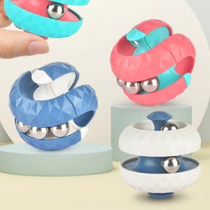 Spinner Antiestrés Innovador de Plástico Azul, Juguete Sensorial para Dedos, Cubo Giratorio de Pinball, Juguete de Descompresión - Product Image 2