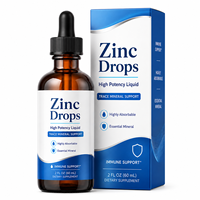 Complément Liquide de Zinc en Vrac 60ml Formule Haute Puissance avec Baies d'Agripa et Échinacée pour la Défense Immunitaire Gouttes Usine
