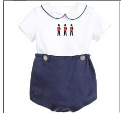 Conjuntos de Ropa de Verano 2022 para Bebés y Niños Pequeños, Camisetas con Pantalones Cortos a Rayas, Ropa Infantil Vintage al por Mayor 08AS105375 - Product Image 2