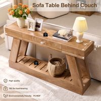 Table d'entrée SENYU 60 pouces avec tiroir, table de couloir en bois avec base robuste