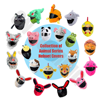 Housse de casque de moto en peluche abeille mignonne à prix réduit, avec remise en gros, motif animal 3D de dessin animé, pour casque intégral, pour motards