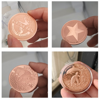 Pièces de collection rondes en cuivre pur 999, motif loup en relief, 1 oz, collection animaux sauvages