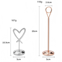 Porte-menu en acier inoxydable, support de signalisation de table, base pour panneau de menu, pince de menu verticale, porte-cartes de visite, support de signalisation de table