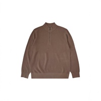 Old Money Style Wollmischung Strickpullover Locker Sitzender Stehkragen Luxuriöser Modischer Herren-Pullover Einfach Vielseitig Frühlings-Basisstück