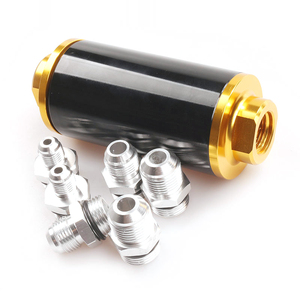 NEW Universal 58MM Aluminium <strong>Inline</strong> High Flow <strong>Fuel</strong> <strong>Filter</strong> with AN6 AN8 AN10 Fittings for Racing Cars - Product Image 1