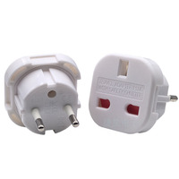 Adaptateur de prise de type G britannique vers type C européen en cuivre 10A250VAC
