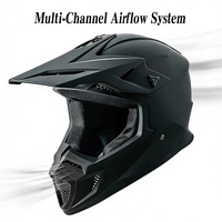 Casque de moto intégral homologué DOT, casque de motocross, casque de dirt bike pour tout-terrain, ATV et conduite sur route