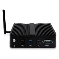 PC Mini Industri Tanpa Kipas Keluaran Terbaru 2024 Bare Bones Box Win 10 UK SSD untuk Otomatisasi Desktop Industri