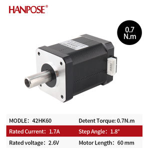 <span class=keywords><strong>Moteur</strong></span> <span class=keywords><strong>pas</strong></span> <span class=keywords><strong>à</strong></span> <span class=keywords><strong>pas</strong></span> hanpose Nema 17 42 <span class=keywords><strong>moteur</strong></span> <span class=keywords><strong>à</strong></span> double arbre pour équipement électronique 1.7A 70N.CM 4-lead 42HK60 <span class=keywords><strong>moteur</strong></span> biaxial creux - Product Image 2