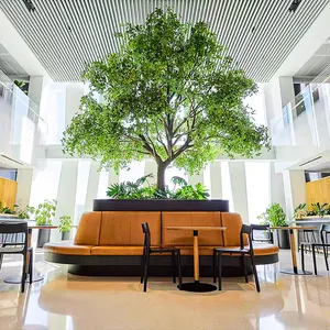 Большие комнатные искусственные Черные деревья с настоящей корой для просторной общественной гостиной