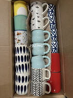 Ensemble de tasses en céramique de porcelaine créatives, logo personnalisé, durable, réutilisable, passe au micro-ondes et au lave-vaisselle, design moderne, promotionnel