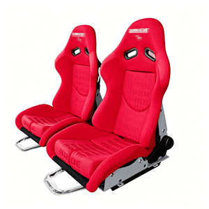 Asiento de Carreras Jabel, el Más Vendido, Universal, Rojo/Azul, Tela de Fibra de Carbono, Reclinable, Tipo Bucket Doble - Product Image 1