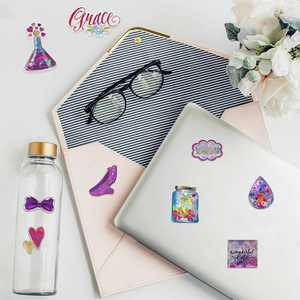 Custom Cute Resin Dome Crystal Glitter Stickers for <b>Scrapbook</b> Journal DIY Craft - Product Image 4