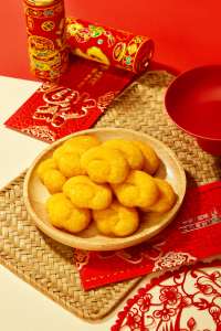 Pasteles de Mochi de Calabaza Dulce Congelados Rápidamente Sanquan (Harina de Arroz Glutinoso) en Bolsa - Menús de Postres para Restaurantes y Cafeterías de Frituras - Product Image 3