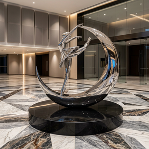 Escultura <span class=keywords><strong>de</strong></span> Persona Sentada en Forma <span class=keywords><strong>de</strong></span> Luna Creciente, Moderna, <span class=keywords><strong>de</strong></span> Acero Inoxidable Pulido, Decoración Romántica <span class=keywords><strong>de</strong></span> Pared <span class=keywords><strong>para</strong></span> el Hogar, Dormitorio, Hotel, Sala <span class=keywords><strong>de</strong></span> Estar - Product Image 5