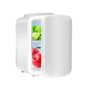 Refrigerador pequeño compacto sin freón de 4L/6 latas, <span class=keywords><strong>1</strong></span> <span class=keywords><strong>puerta</strong></span> para almacenamiento en hoteles, bebidas para el cuidado de la piel, cosméticos, caja corrugada empaquetada - Product Image 1