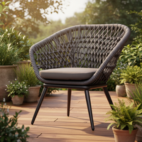 Meubles de jardin en aluminium et corde modernes les plus vendus pour hôtels, villas et espaces de loisirs