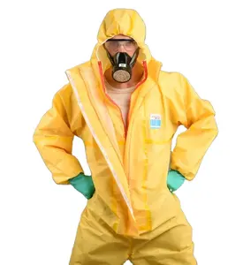 Anti heavy 98% sulfuric acid type3B 4B 5B 6B disposable industrial protective coverall for chemical liquid resistance