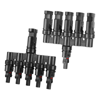 Connecteur solaire haute technologie Moreday IP67 1-vers-5 pour rail de douche, câble PV, connecteurs de pointe pour systèmes solaires