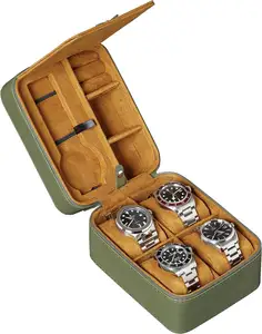 2023 새로운 스타일 뜨거운 판매 럭셔리 단일 슬롯 여행 시계 롤 케이스 사용자 정의 가죽 시계 상자