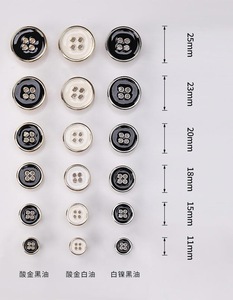 Fashion Metal Buttons Universal for Men and <b>Women</b> Coats Suits Shirts <b>Jackets</b> Round 4 Holes Buttons - Product Image 6