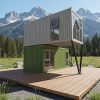 Maisons conteneurs ondulées modernes en EPS pour station-service extensible, café, école, hôpital, appartement, bureau et bâtiment commercial