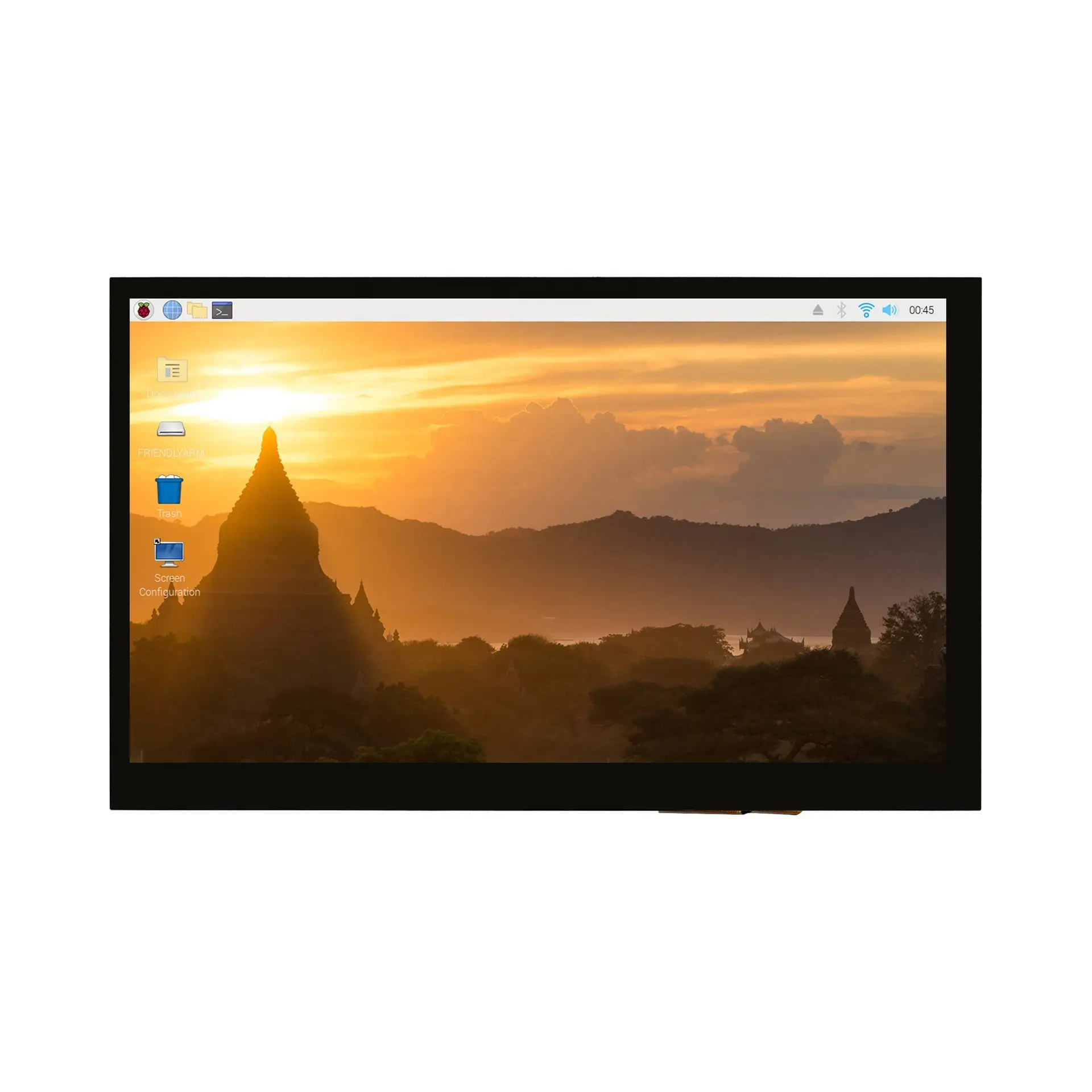 Ahududu Pi 4 dokunmatik ekran 10.1 inç 1024x600 kapasitif dokunmatik ekran LCD desteği mini-pc, windows 10/8.1/8/7/XP