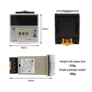 TUOBANG PID <strong>Temperature</strong> <strong>Controller</strong> E5C4 K-type 48*48mm 220VAC 50/60Hz Relay Output 0-200 Digital Display High <strong>Temperature</strong> OEM - Product Image 1